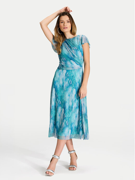 Swing Swing Коктейлна рокля 5AI21300 Син Regular Fit