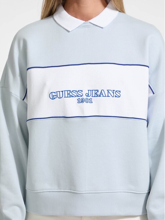 Guess Jeans Guess Jeans Μπλούζα 173679 Γαλάζιο Classic Fit