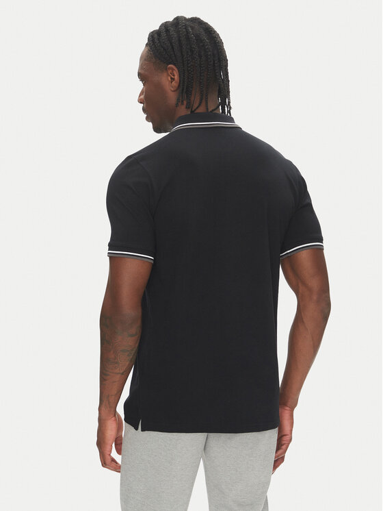Lindbergh Lindbergh Поло 30-404010 Чорний Relaxed Fit