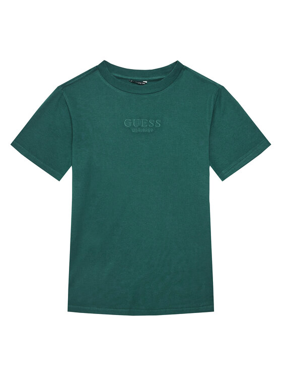 Guess T-Shirt L5RI36 K8HM4 Zielony Regular Fit
