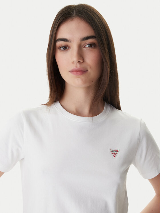 Guess Jeans Guess Jeans Tricou W4YI10 J1314 Alb Regular Fit