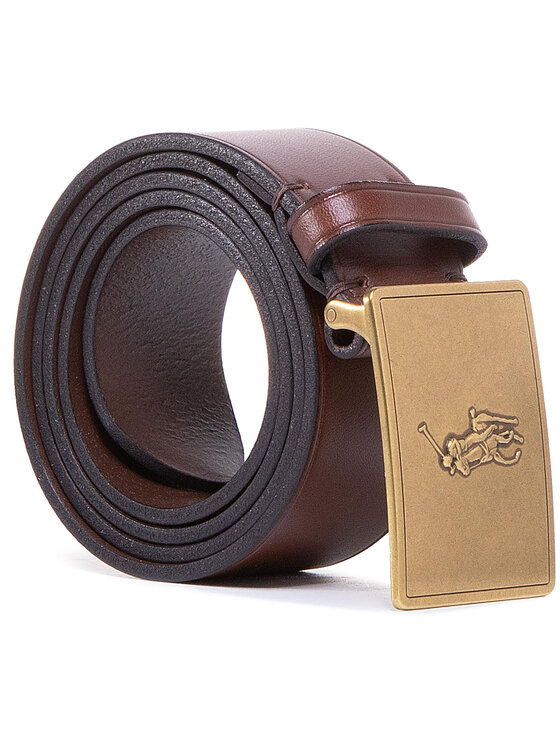 Polo Ralph Lauren Pánský pásek 36Mm Pp Plaque Belt 405691693002 Hnědá