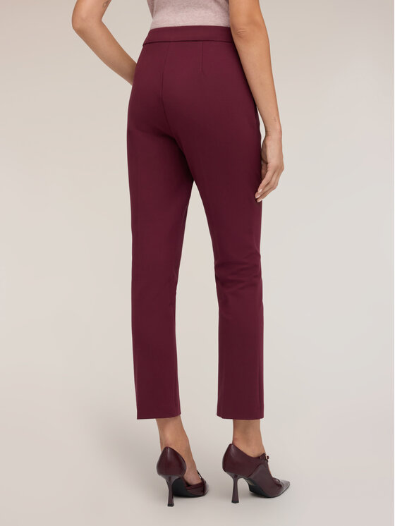 Motivi Motivi Spodnie materiałowe P05JQ004851N036 Bordowy Slim Fit