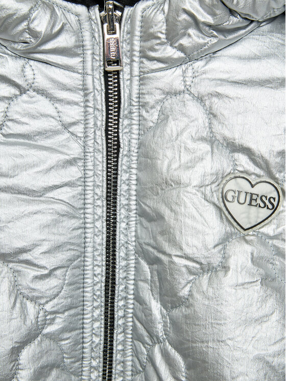 Guess Guess Kurtka przejściowa J3BL05 WEYO0 Srebrny Regular Fit