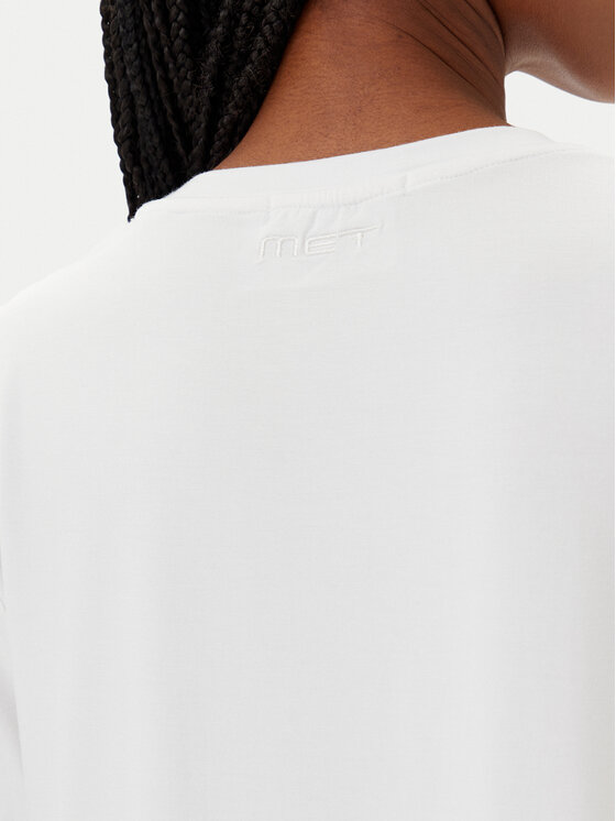 MET MET T-krekls M10 262TP Balts Regular Fit