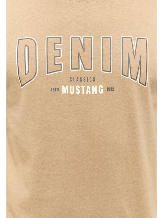Mustang Mustang T-shirt Style Austin Beige Regular Fit
