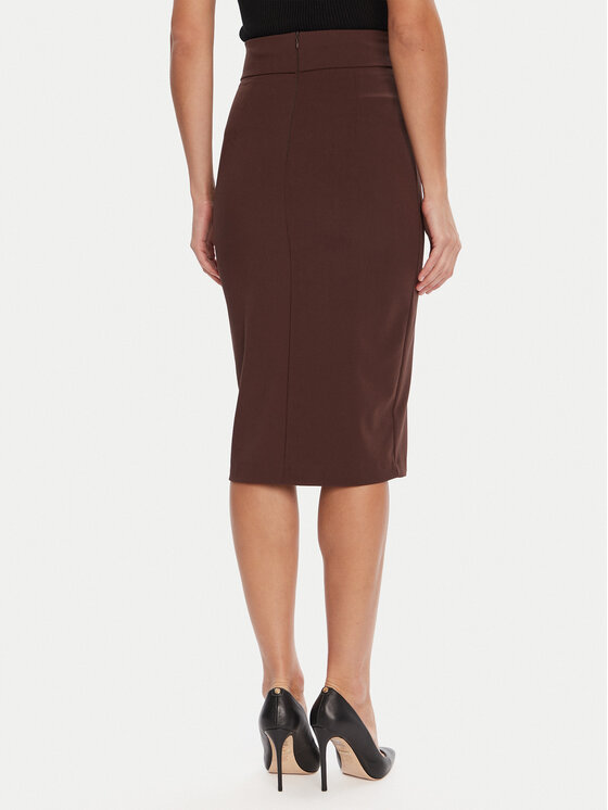 Rinascimento Rinascimento Suknja olovka CFC0126167003 Smeđa Slim Fit