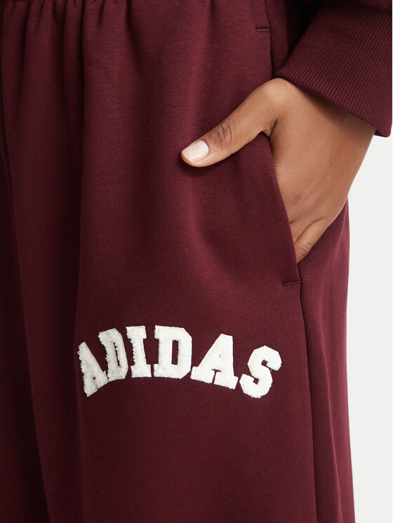 adidas adidas Sportinės kelnės Adidas Damskie 3-Stripes KU0332 Vyšninė Loose Fit