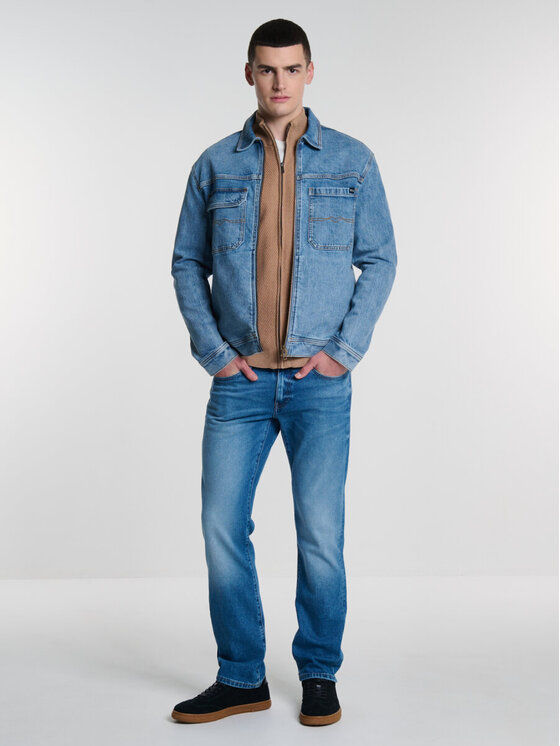 BIG STAR BIG STAR Sweter ADAL_802_160 Brązowy Basic Fit