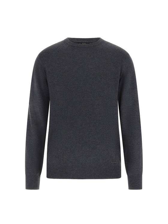 Guess Guess Sweter 179283 Szary Classic Fit