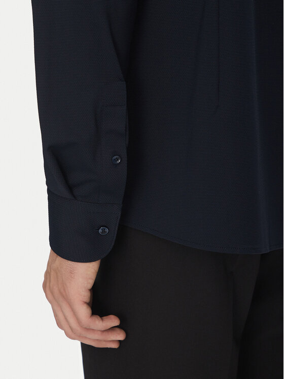 BOSS BOSS Srajca P-Hank 50539398 Mornarsko modra Slim Fit