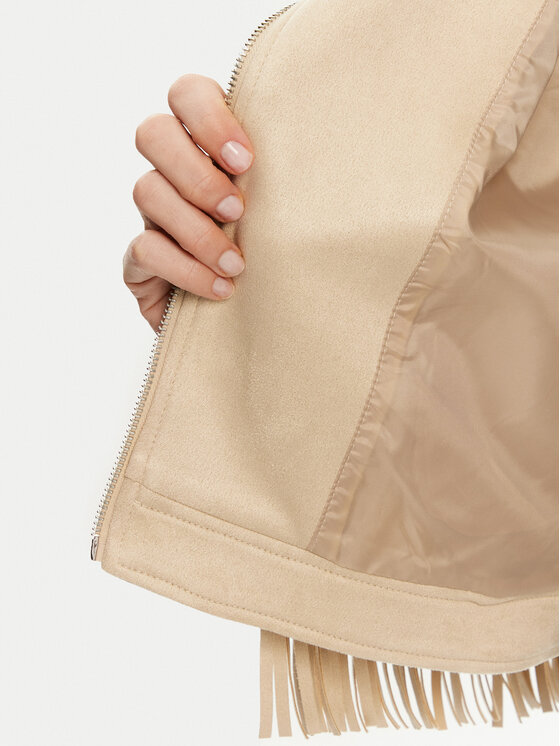 Noisy May Noisy May Jacke aus Kunstleder Abby 27033110 Beige Regular Fit
