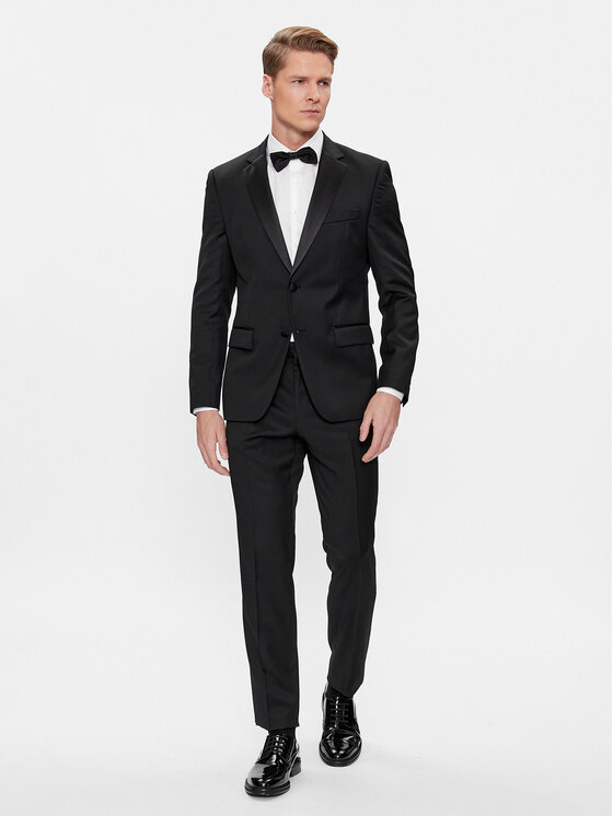 Boss Anzug H-Huge 50493306 Schwarz Slim Fit | Modivo.de