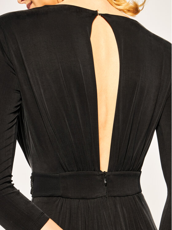 Elisabetta Franchi Elisabetta Franchi Večerné šaty AB-017-02E2-V529 Čierna Slim Fit