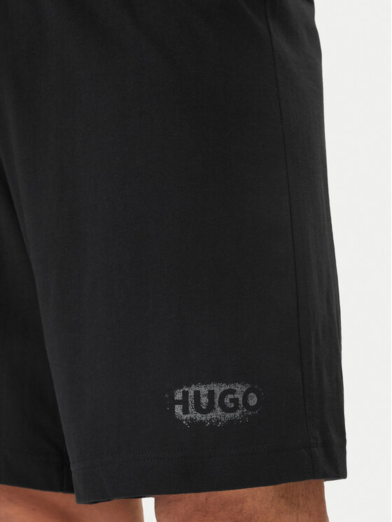 HUGO HUGO Kratke pidžama hlače Spray 50559719 Crna Regular Fit