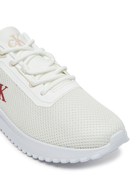 Calvin Klein Jeans Calvin Klein Jeans Sneakersy Eva Runner L-Up Mix Mesh Logo Ck YW0YW01851 Biały