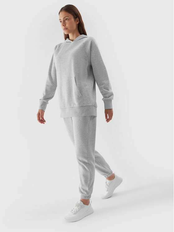 4F 4F Bluza 4FAW23TSWSF0725 Szary Regular Fit