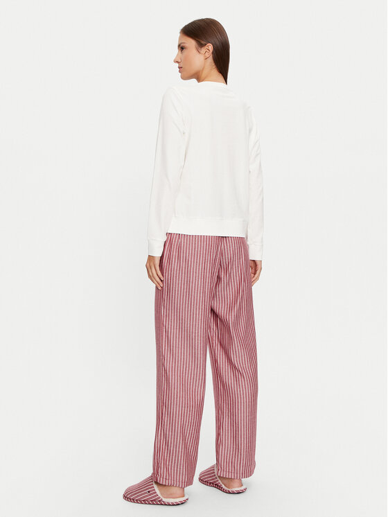 Tommy Hilfiger Tommy Hilfiger Piżama UW0UW04853 Czerwony ciemny Regular Fit