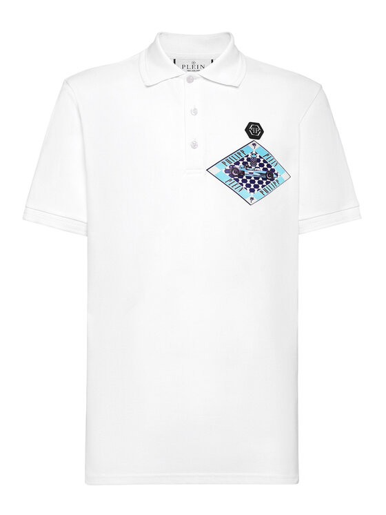 PHILIPP PLEIN PHILIPP PLEIN Polo 24939 Biały Slim Fit