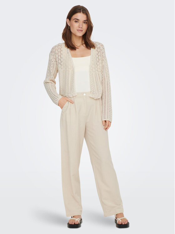 ONLY ONLY Kardigán Nola 15290744 Écru Relaxed Fit