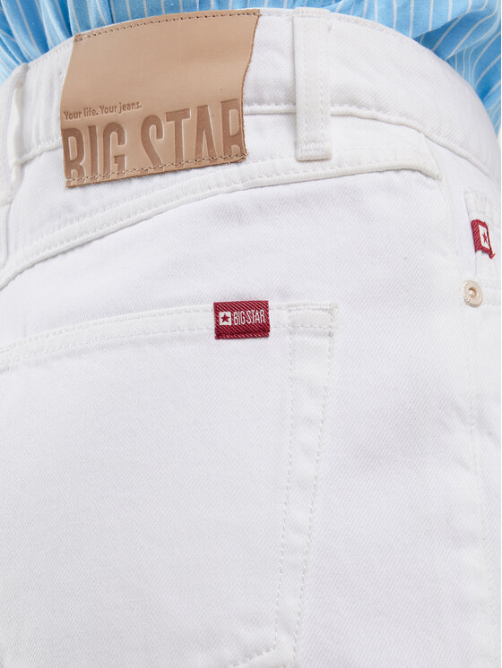 BIG STAR BIG STAR Szorty jeansowe KATIE Biały Regular Fit