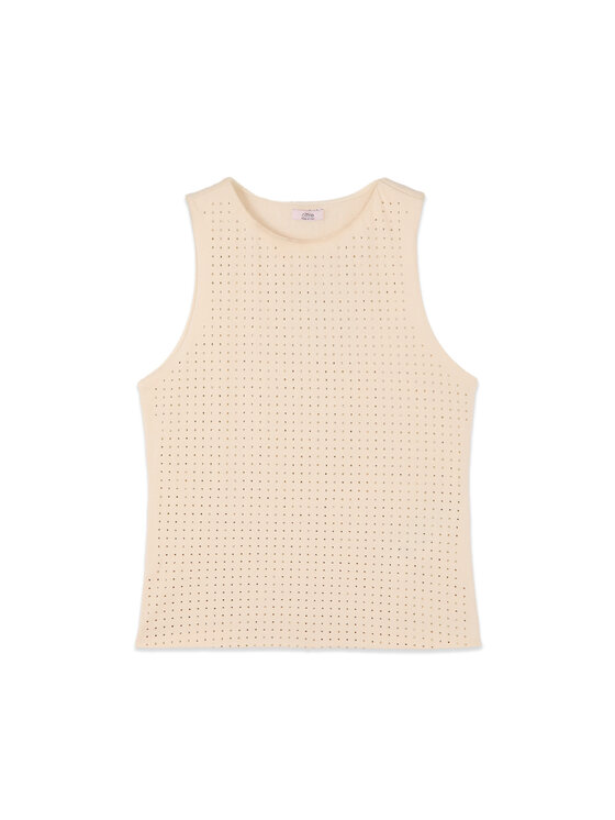 Oltre Oltre Top G013J004370N013 Crema Slim Fit