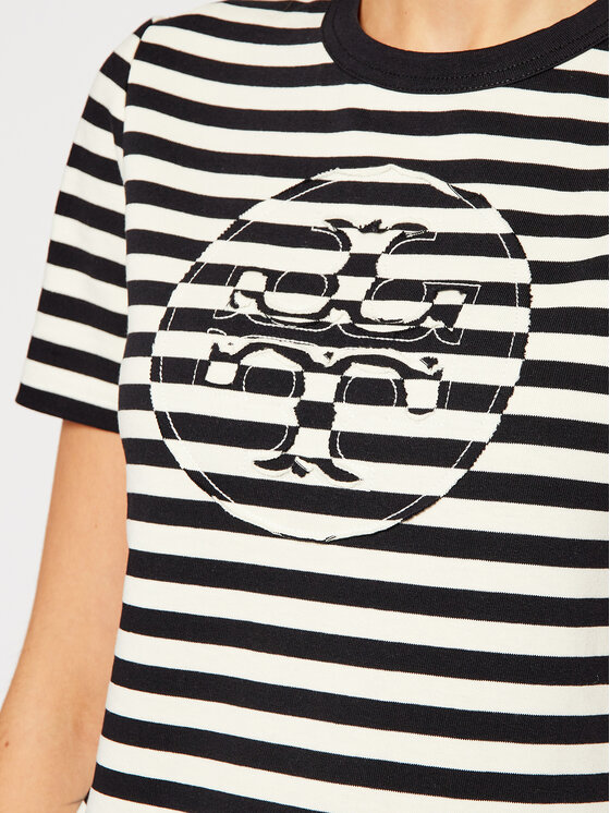 Tory Burch Tory Burch Tricou Striped Logo 63871 Colorat Regular Fit