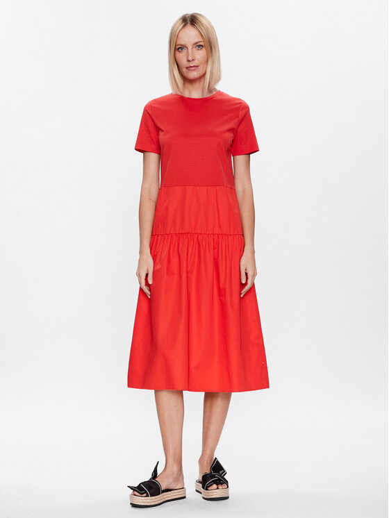 Max Mara Leisure Vsakodnevna obleka Santos 23362113 Rdeča Regular Fit