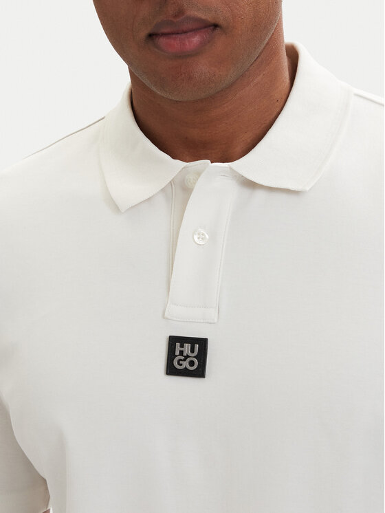 HUGO HUGO Polo marškinėliai Deabono_D 50517638 Kreminė Regular Fit