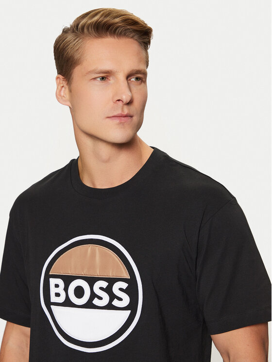 BOSS BOSS Marškinėliai 50496223 Juoda Regular Fit