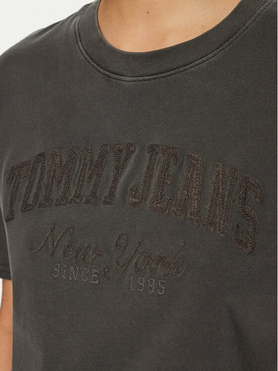 Tommy Jeans Tommy Jeans T-shirt Varsity DW0DW19444 Crna Relaxed Fit
