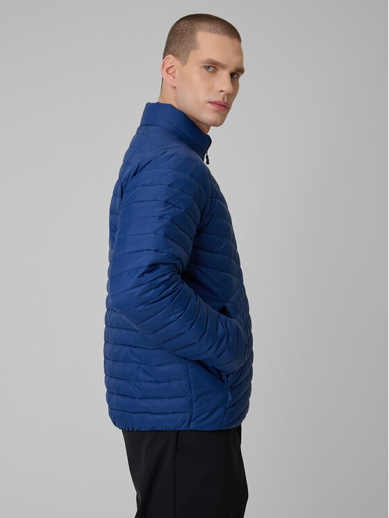 4F 4F Kurtka puchowa BASIC+ Granatowy Regular Fit