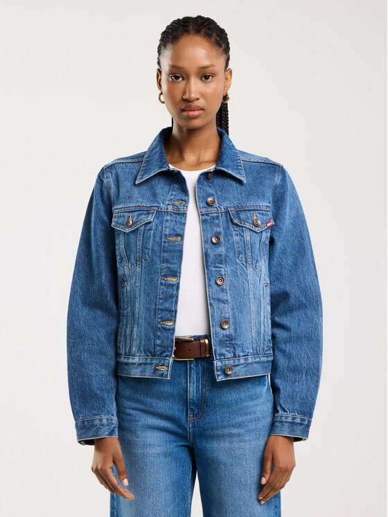 BIG STAR BIG STAR Kurtka jeansowa JOSEPHINE Niebieski Basic Fit