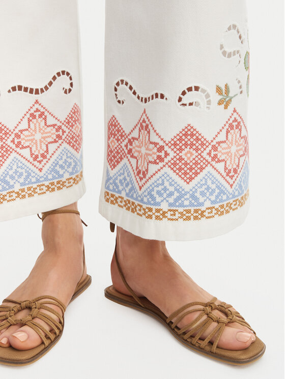 Weekend Max Mara Weekend Max Mara Pantaloni culotte Adunco 2615131012 Bianco Regular Fit