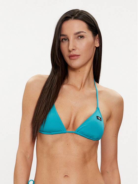 Calvin Klein Swimwear Bikini partea de sus KW0KW02343 Albastru