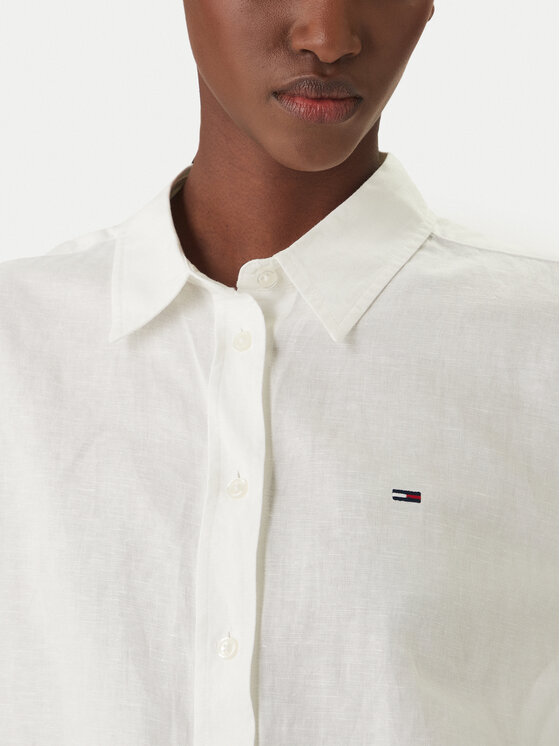 Tommy Jeans Tommy Jeans Särk DW0DW22209 Valge Relaxed Fit