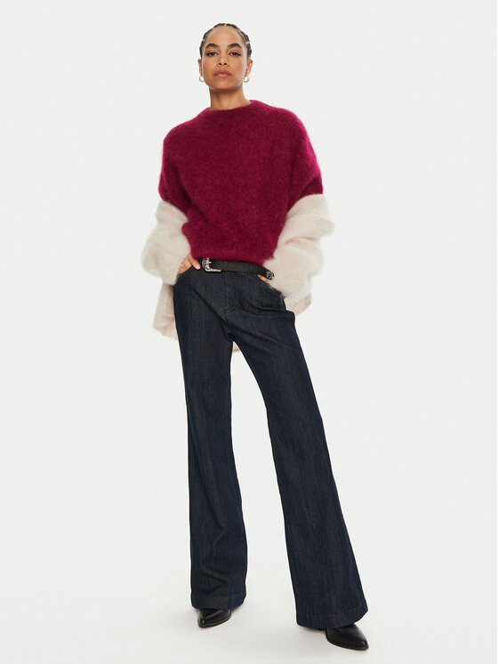 Dixie Dixie Džemper M277K008A Tamnocrvena Relaxed Fit