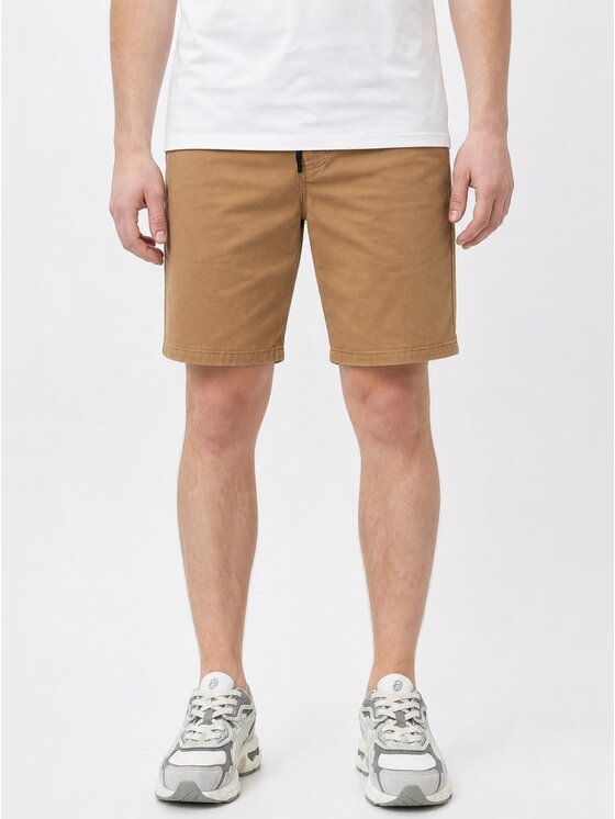 Jigga Wear Jigga Wear Szorty materiałowe Na lato urlop wakacje 130822 Beżowy Regular Fit