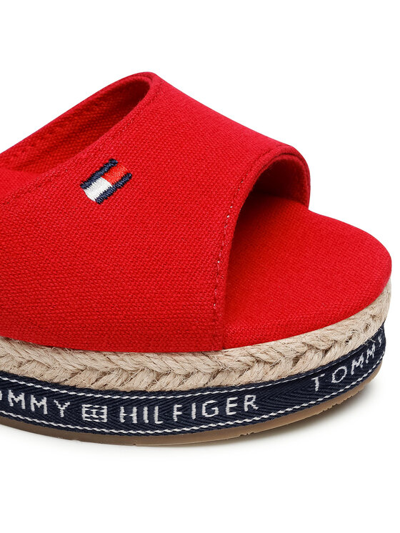 Tommy Hilfiger Tommy Hilfiger Espadryle Rope Wedge Sandal T3A2-31056-0048 M Czerwony