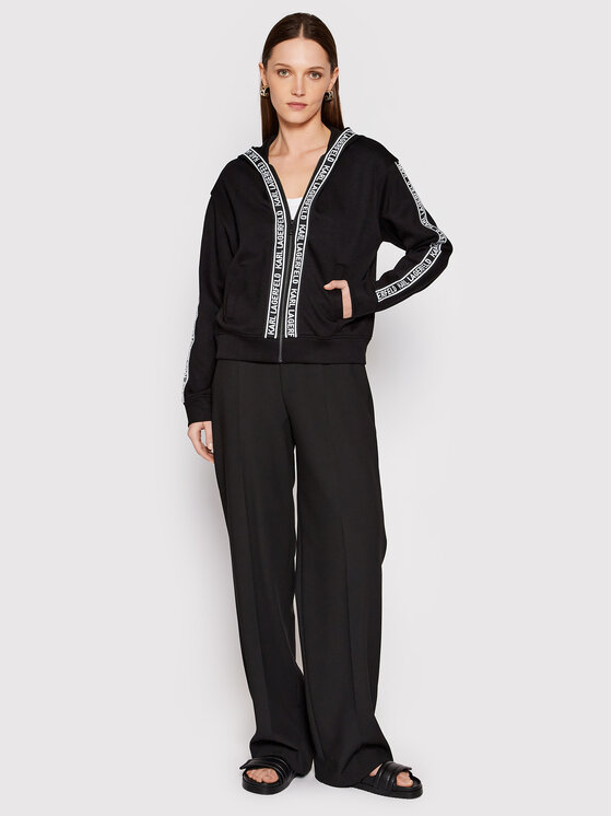 KARL LAGERFELD KARL LAGERFELD Bluza 220W1805 Czarny Regular Fit