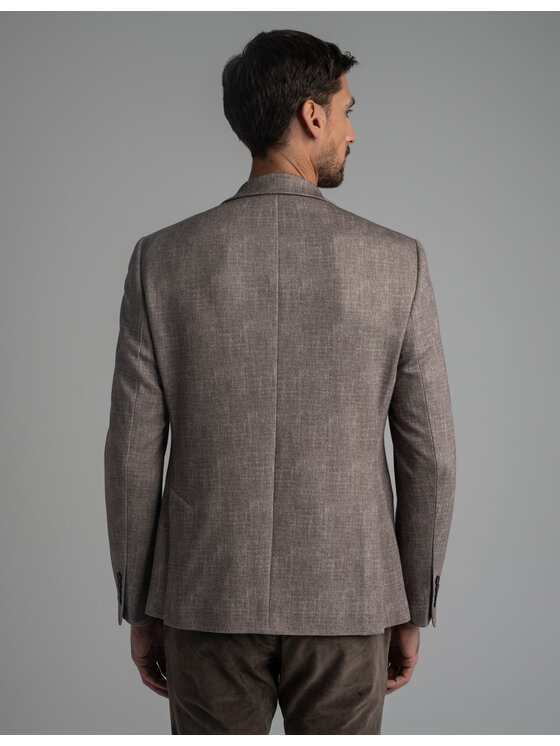 Borgio Borgio Marynarka genola_bz Beżowy Slim Fit