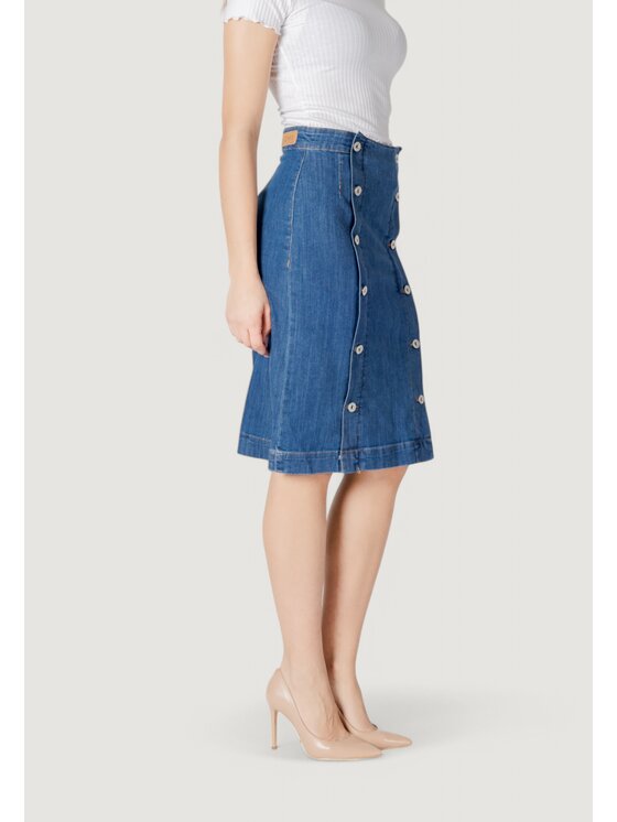 ICHI ICHI Gonna IHBONNIES SK Blu Long Fit