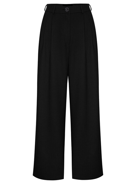 Magda Matyja Magda Matyja Spodnie garniturowe DEMI TROUSERS Czarny Loose Fit