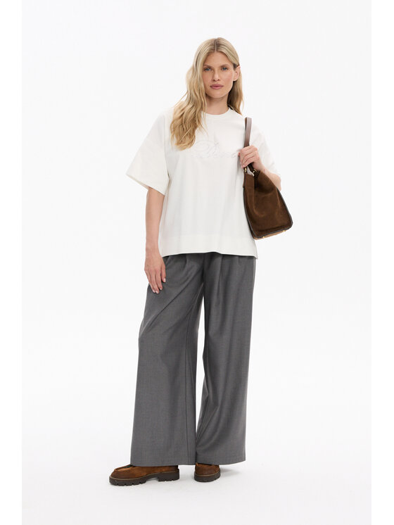 Deni Cler Milano Deni Cler Milano T-Shirt T-DC-T201-F5-10-10-1 Biały Loose Fit
