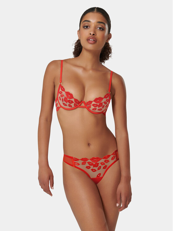 Bluebella Bluebella Biustonosz z fiszbiną Marian 42226 Czerwony