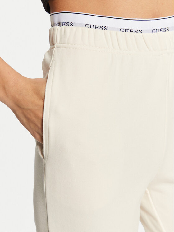 Guess Guess Teplákové kalhoty O5RB01 KCO31 Écru Regular Fit