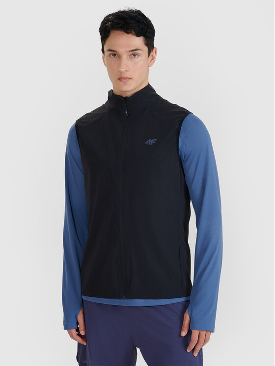 4F 4F Kamizelka BLAST Czarny Slim Fit
