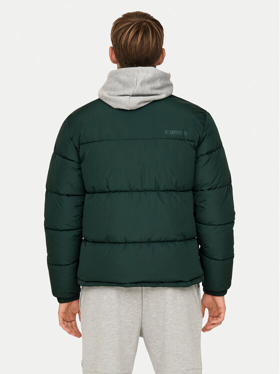 Only & Sons Only & Sons Зимно яке 22025205 Зелен Regular Fit