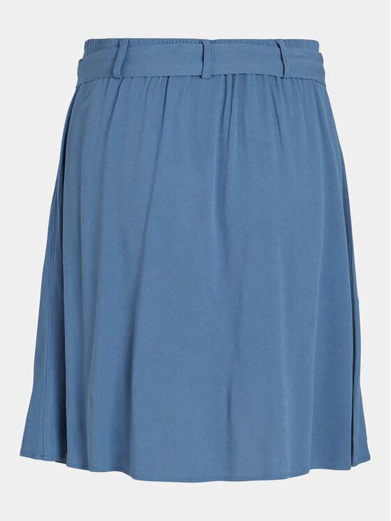 Vila Vila Spódnica trapezowa Moashly 14089471 Niebieski Regular Fit