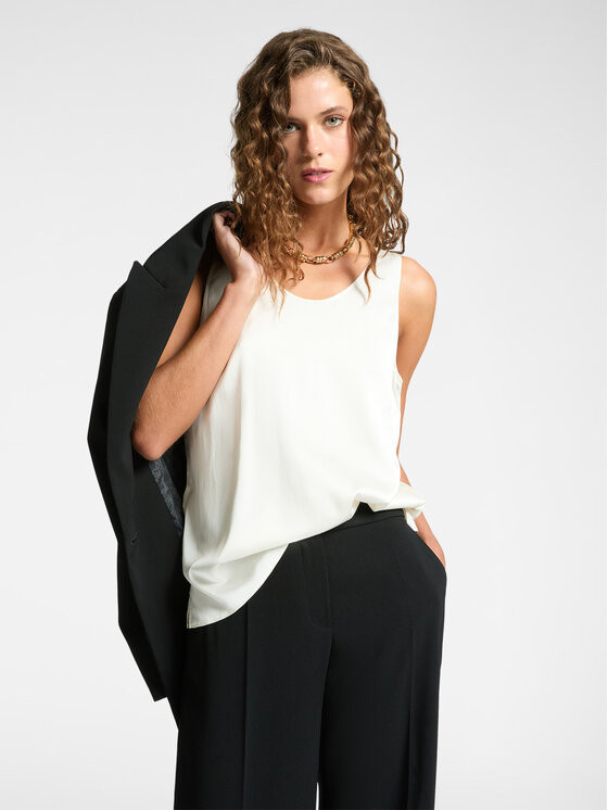 Elena Mirò Elena Mirò Top D105P000024N021 Bianco Regular Fit